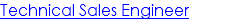 Technical Sales Engineer